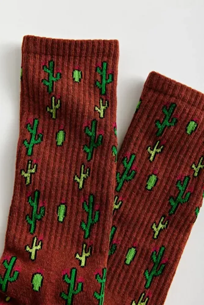 Cactus Tossed Icon Crew Sock
