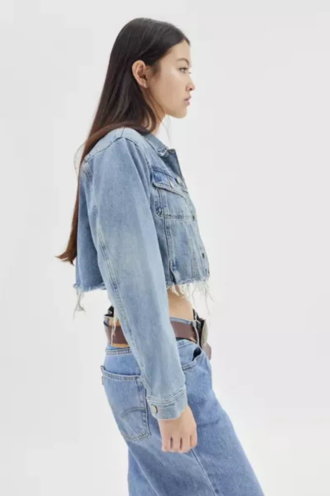 Urban Renewal Remade Raw Cropped Fit Denim Jacket