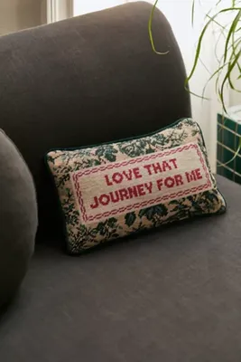 Love That Journey Needlepoint Throw Pillow By Furbish