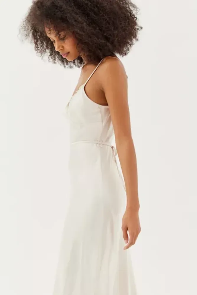 Motel Padil Satin Midi Dress