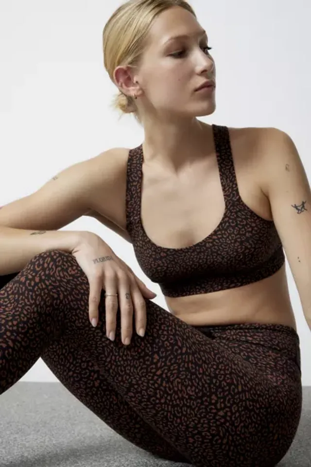 Ryker Nina leopard-print sports bra in brown - The Upside