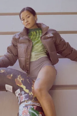 The North Face Nuptse Cropped Down Puffer Jacket