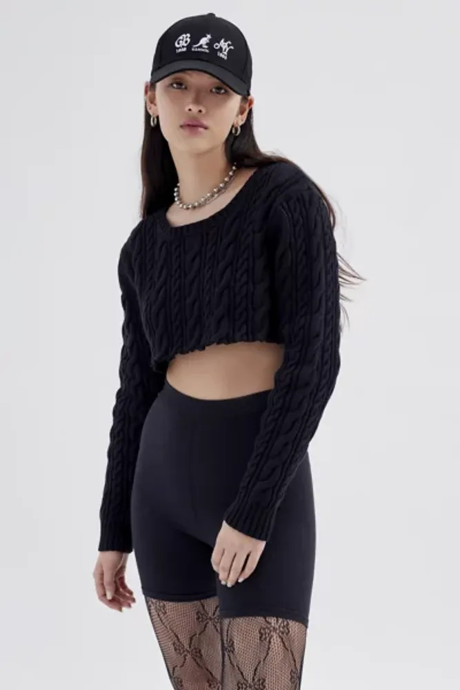 Urban Renewal Remade Cropped Cable Knit Sweater