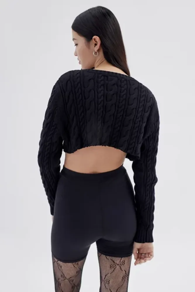Urban Renewal Remade Cropped Cable Knit Sweater