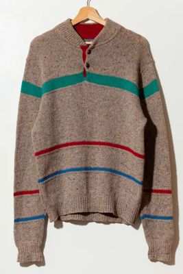 Vintage 1980s Pendleton Striped Wool Pull Over Sweater
