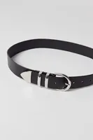 UO Isla Curved Buckle Leather Belt