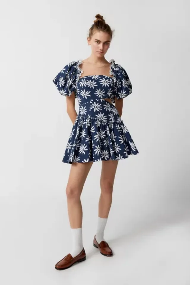 En Saison Monique Ruched Floral Mini Dress