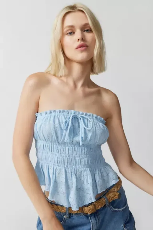 Urban Outfitters Out From Under Amie Lace Ruffle Bustier