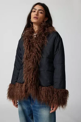 Native Youth Beatri Faux Fur Trim Jacket