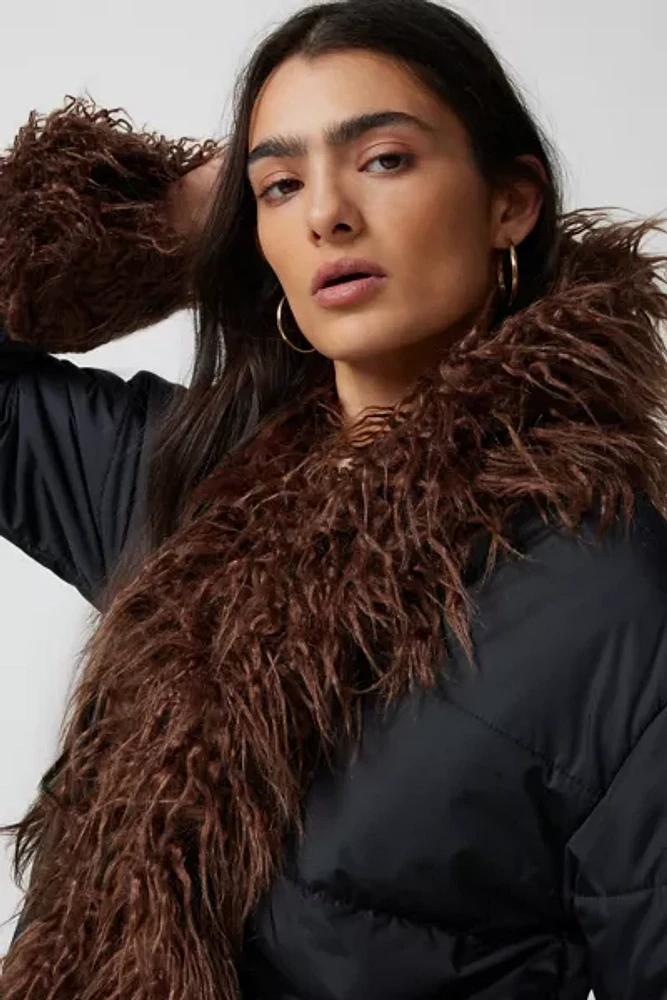 Native Youth Beatri Faux Fur Trim Jacket