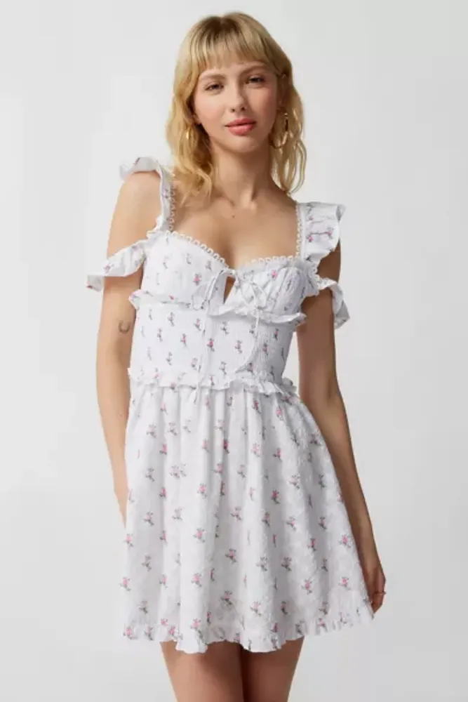 Urban Outfitters For Love & Lemons Palermo Ruffle Floral Mini
