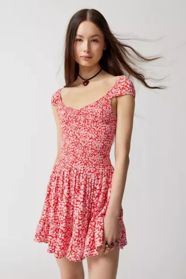 UO Georgina Smocked Mini Dress