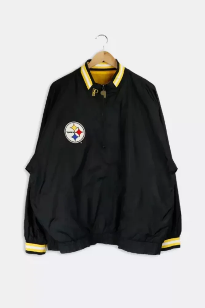 Urban Outfitters Vintage Quarter Zip Steelers Reversible Bomber Jacket