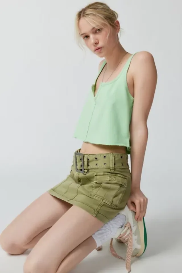 Urban Outfitters Cope Square Neck Eyelet Tank Top, $54, Urban Outfitters