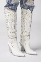 Azalea Wang Upbeat Rhinestone Cowboy Boot