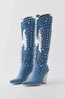 Azalea Wang Metallic Upbeat Rhinestone Cowboy Boot