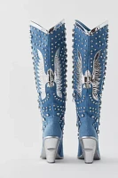 Azalea Wang Metallic Upbeat Rhinestone Cowboy Boot