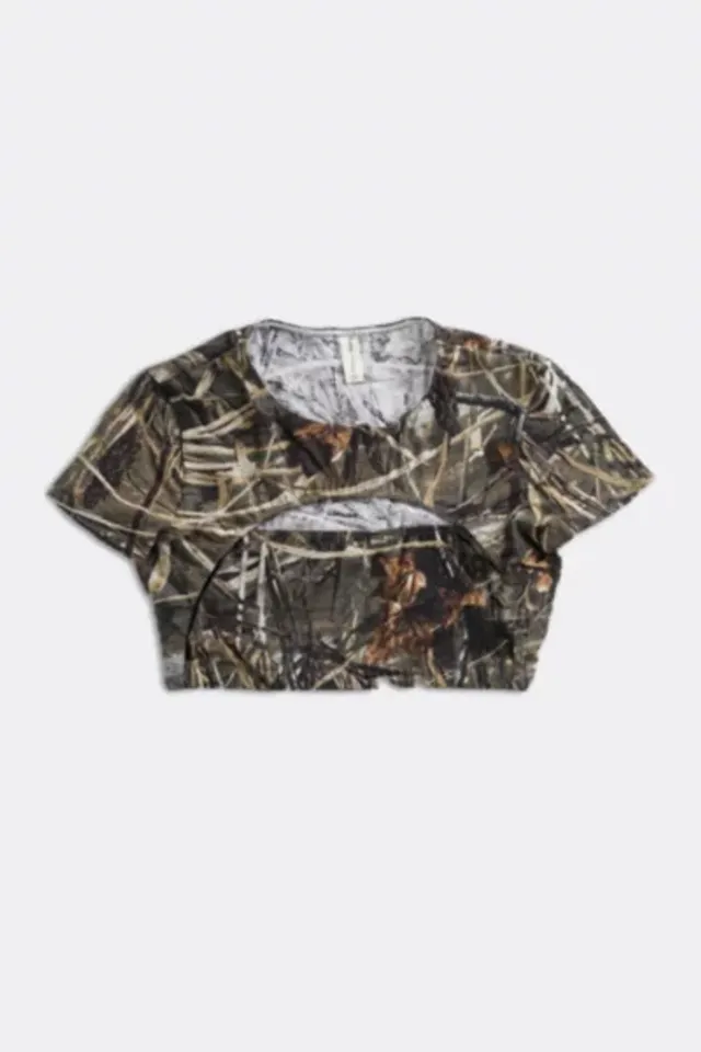 Urban Outfitters Frankie Collective Rework Camo Cut Out Tee