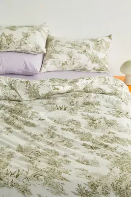 Frog Toile Cotton Percale Comforter Set