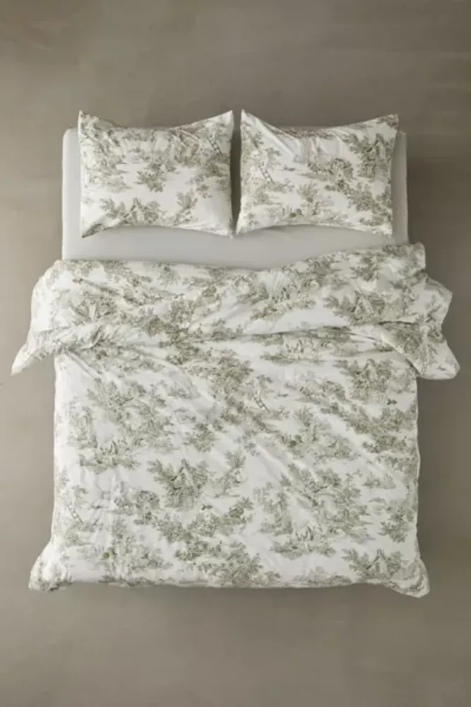 Frog Toile Breezy Cotton Percale Comforter Set