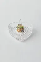 Glass Heart Ring Dish