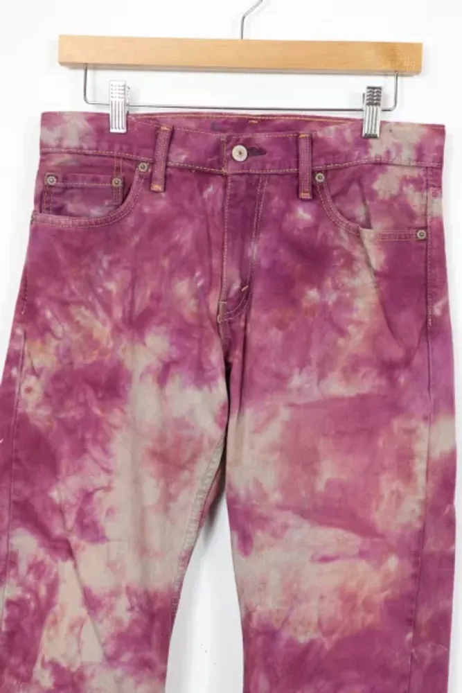 Vintage Reworked Red Dyed Levi's Jeans