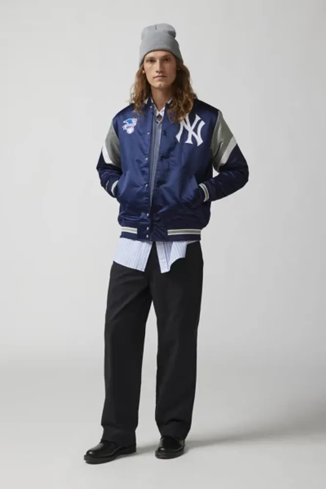 Mitchell & Ness Men New York Yankees Sideline Pullover Satin Jacket