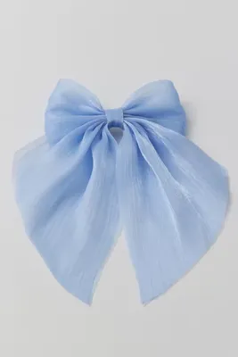 Draped Satin Hair Bow Barrette