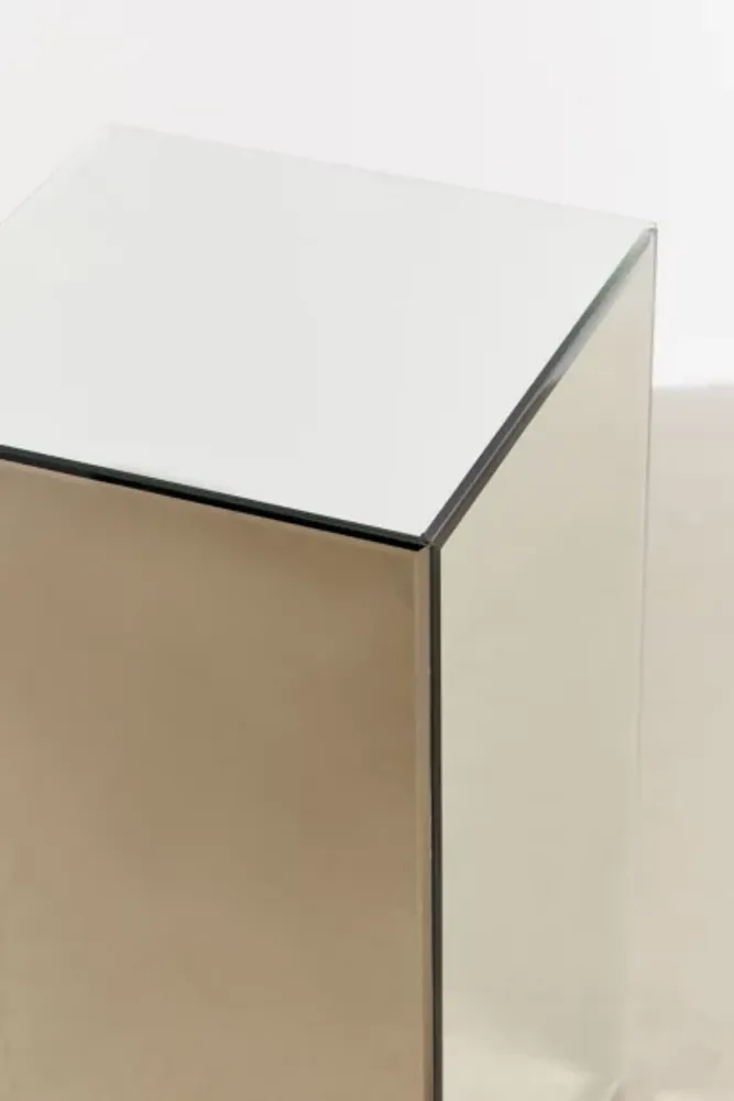 Mirrored Pedestal Side Table/Nightstand