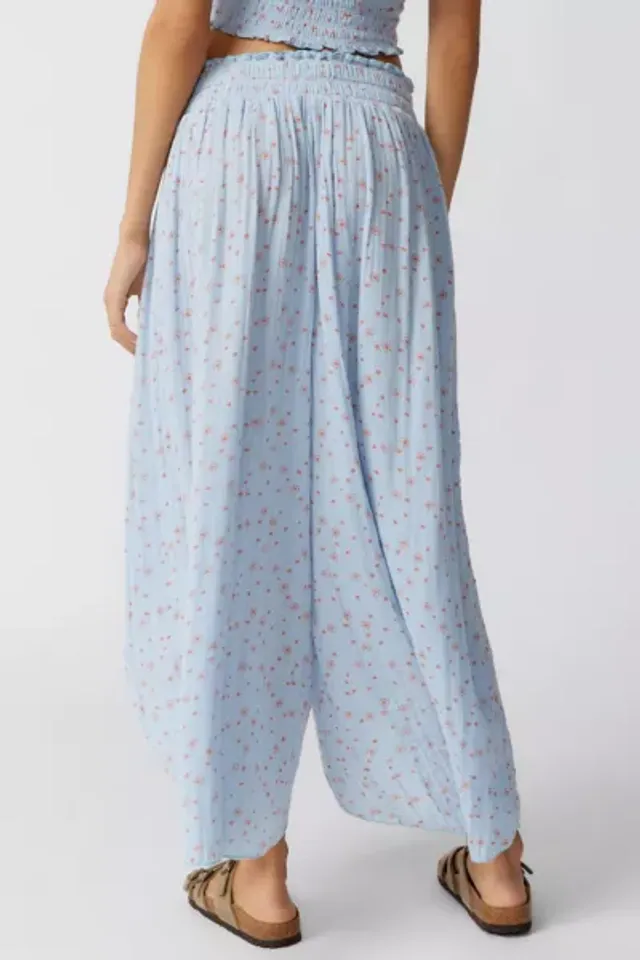 Urban Outfitters Out From Under Green Paisley Crinkle Trouser