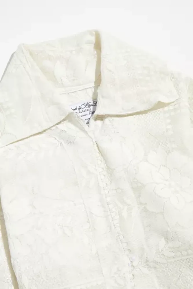 Kevin Leonel X Urban Renewal Remade Lace Floral Tablecloth Shirt