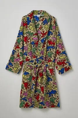 Keith Haring Allover Print Robe