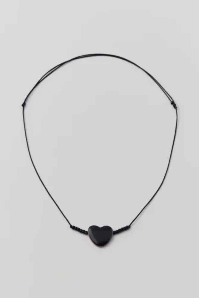 Glass Heart Ribbon Choker Necklace | Urban Outfitters Japan - Clothing,  Music, Home & Accessories