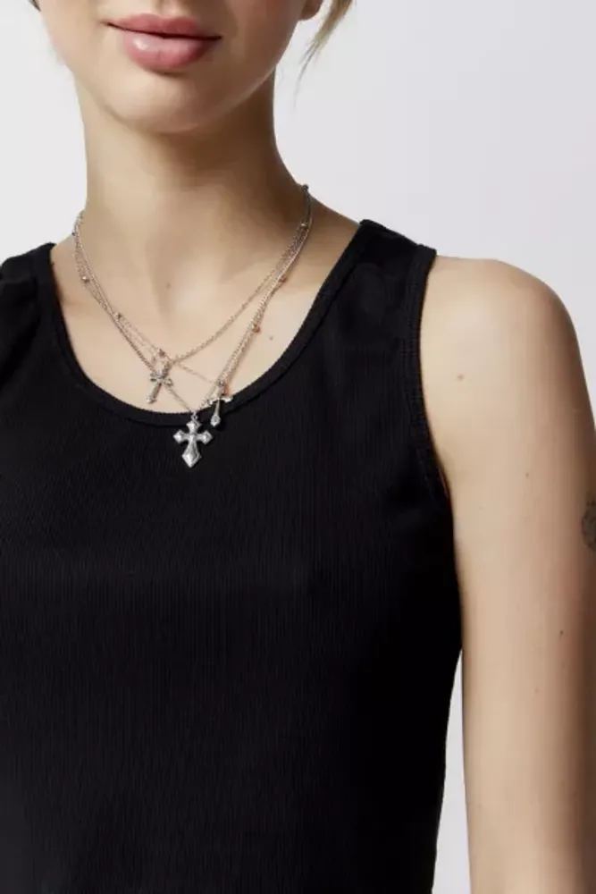 Urban Outfitters Delicate Cross Layering Necklace Set The Summit 