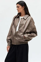 Lioness Kenny Faux Leather Bomber Jacket