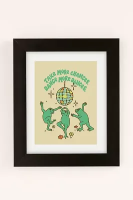 Kira Cyan Frog Dance Art Print