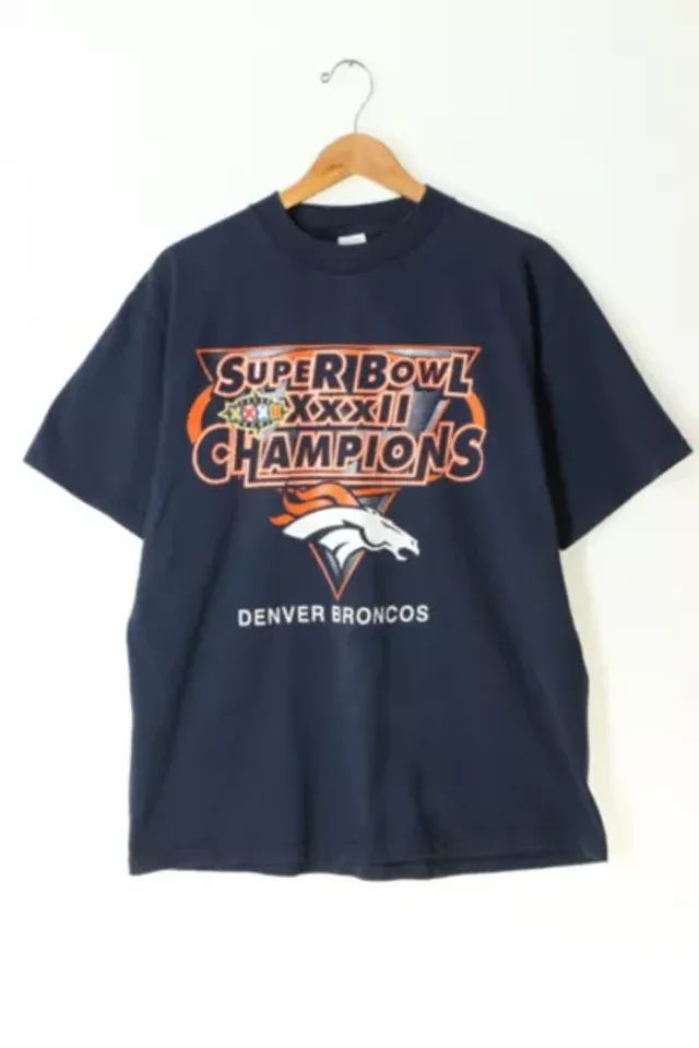 Vintage 1998 NFL Superbowl 32 Denver Broncos Jersey T-shirt Made in USA