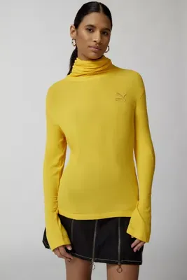 Puma Luxe Sport T7 Ribbed Turtleneck Top