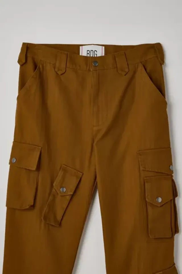 BDG Sand Linen Multi-Pocket Cargo Pant