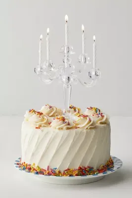 Cake Candelabra Topper & Candle Set