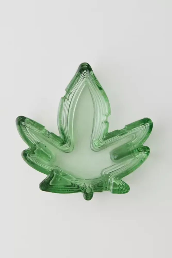Happy Leaf Glass Ashtray