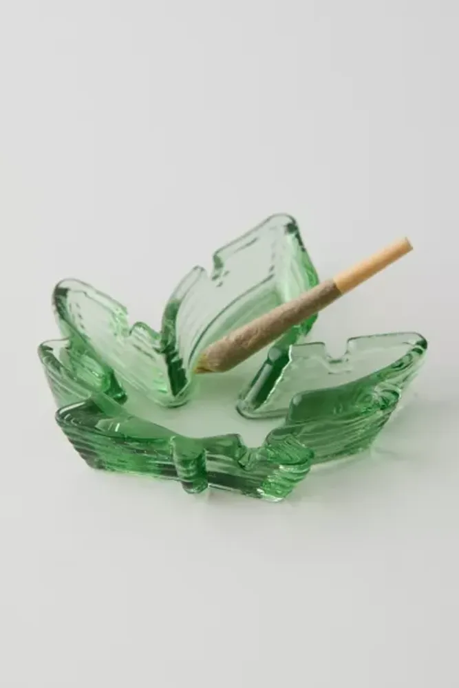 Happy Leaf Glass Ashtray