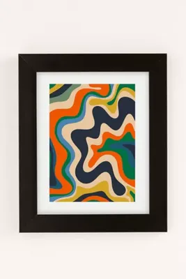 Kierkegaard Design Studio Retro Liquid Swirl Abstract 1 Art Print