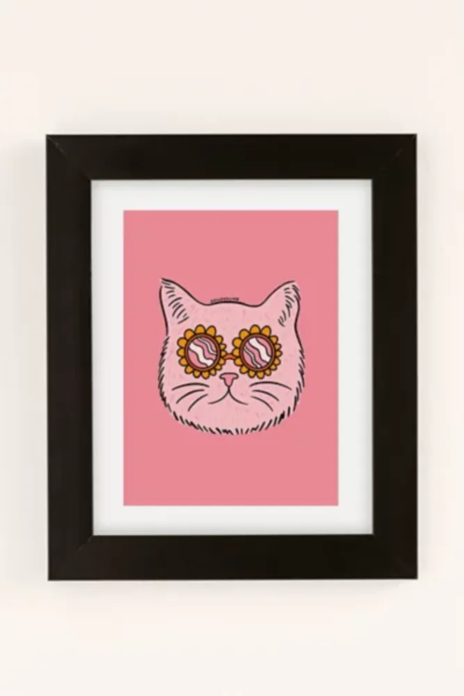 Doodle By Meg Groovy Cat Art Print