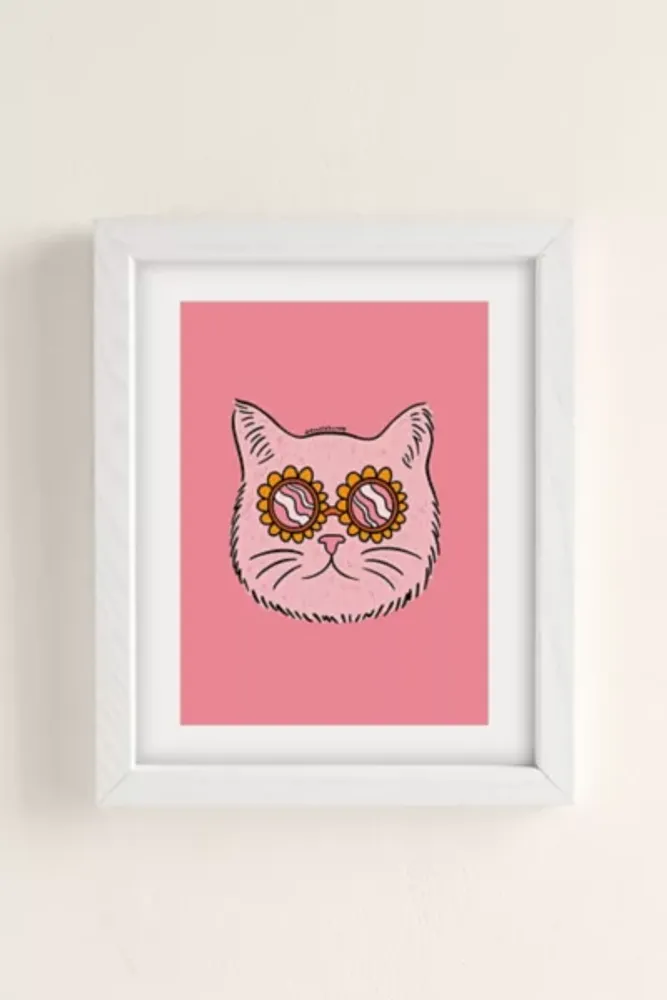 Doodle By Meg Groovy Cat Art Print