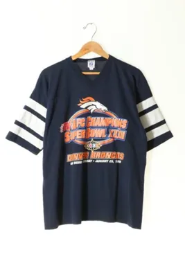 VTG Denver Broncos Sweatshirt Super Bowl 32 Large Made in USA