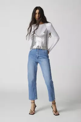 Abrand A Venice Cropped Straight-Leg Jean