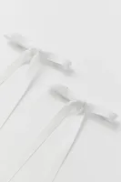 Ribbon Hair Bow Barrette Set