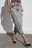 Wasted Paris UO Exclusive Utility Denim Midi Skirt