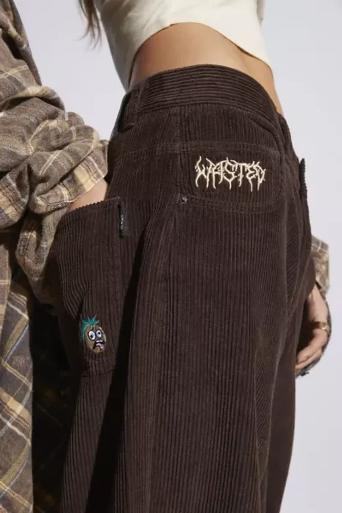 Wasted Paris UO Exclusive Casper Corduroy Embroidered Pant